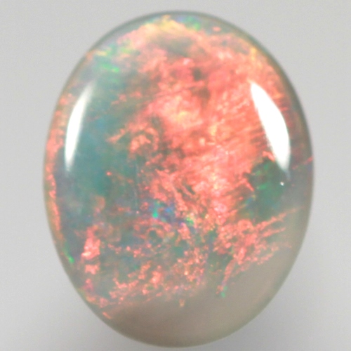 SOLID SEMI BLACK OPAL Bright red Moss pattern